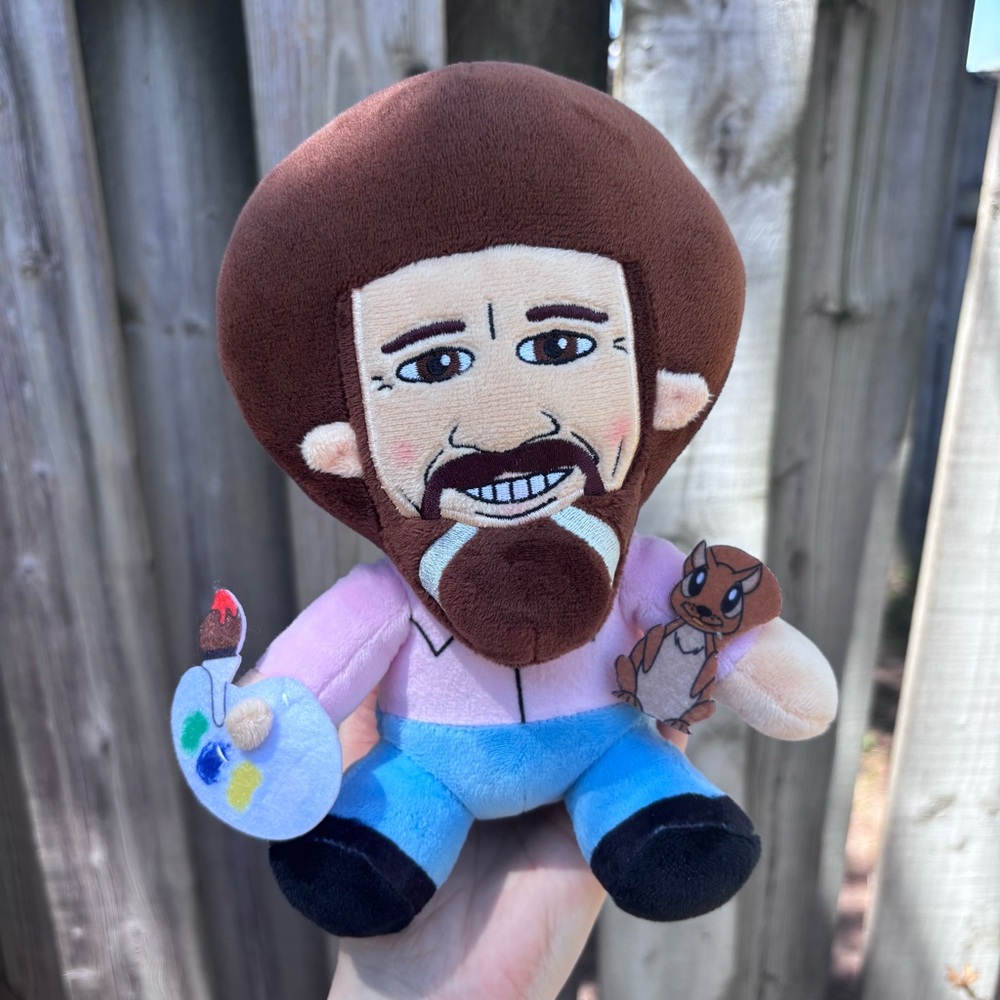 The Joy Of Painting Bob Ross with Peapod Squirrel 8" Kidrobot Plush